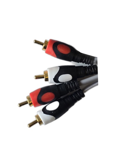 2 Rca 2 Rca Stereo Ses Kablosu 3m Amfi Tv Hoparlör Ses Sistemi Bağlantı Kablosu Gri