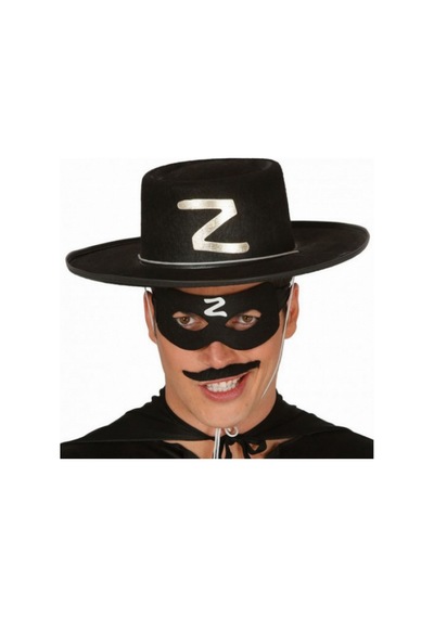 Z - 23 - Logolu Yetişkin Zorro Şapkası Ve - Csmo-tex - Zorro Maskesi