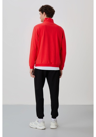 Tommy Life Herbert Fiesta - Siyah Dik Yaka Eşofman Takım - 85233 Kırmızı - Siyah