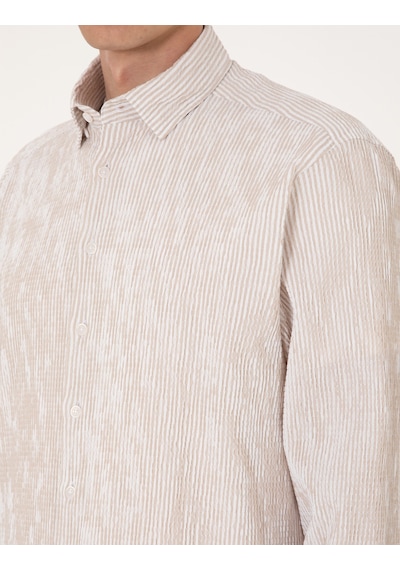 Pierre Cardin Erkek Bej Gömlek Desenli 50307084-vr011 Bej