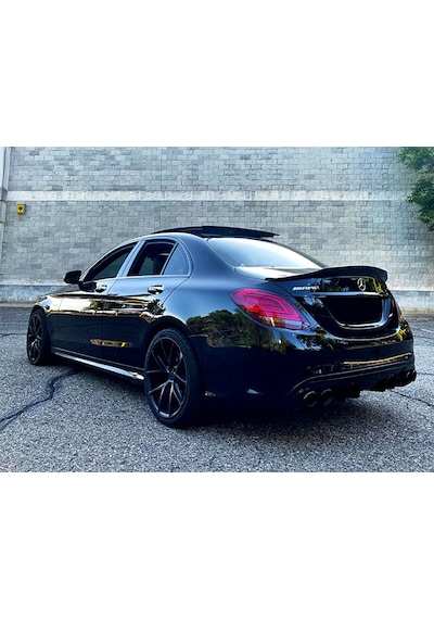 Mercedes C W205 Psm Bagaj Üstü İthal Spoiler Parlak Siyah Plastik Spoyler 2014-2019