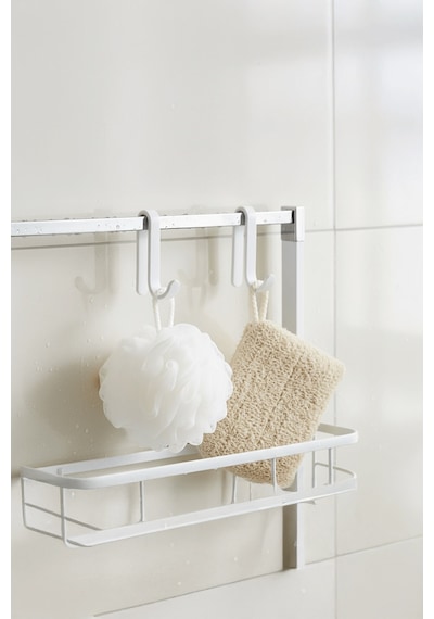 4 Adet Plastik Kanca Askı Metal Banyo Mutfak Rafları Için Beyaz Beyaz