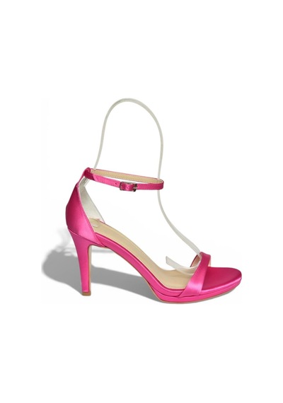 Fox Shoes Y569716904 Fuşya Kumaş İnce Topuklu Kadın Abiye Ayakkabı Fuşya