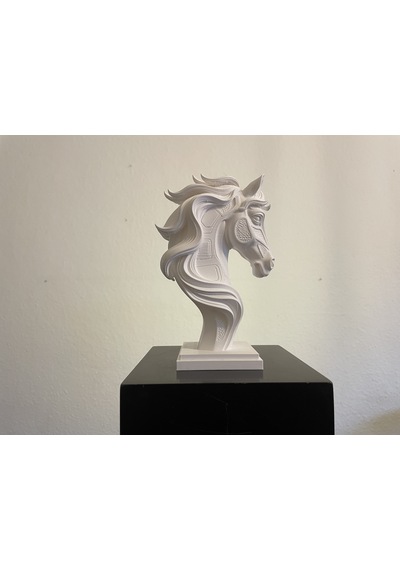 At Büstü Figürü 15 Cm Pla Masaüstü Heykel Modern Ev Ofis Aksesuarı Hediyelik Biblo
