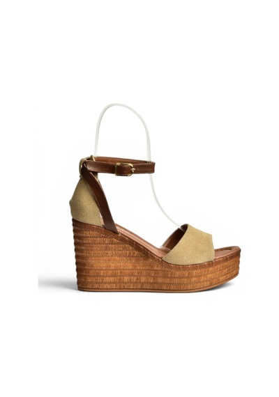 Fox Shoes Y996559102 Vizon Dolgu Topuklu Kadın Ayakkabı