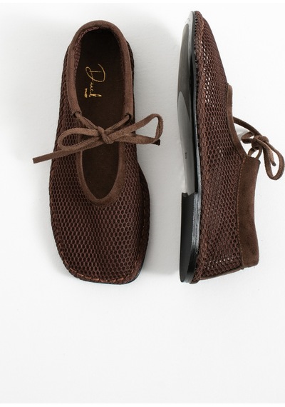 Duxal Shoes John Kadın Kahverengi Nefes Alan File Babet Bağcıklı Yazlık Ayakkabı Acıkahve