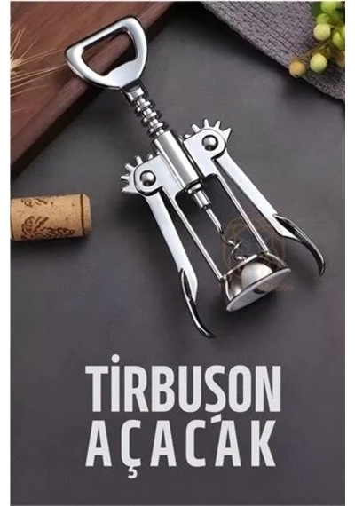 Tirbuşon Basınçlı Pratik Tirbuşon Şarap Ve Şişe Açacağı Kolay Kullanım Çelik 721046 Çok Renkli