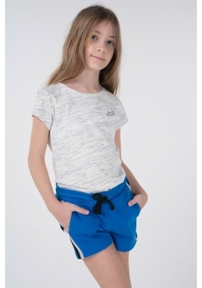Brz Kids Kız Çocuk Kısa Kollu T-Shirt Ekru