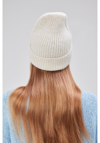 Derikem Basic Şık Standart Lüks Unisex Tiftik Bere Beyaz