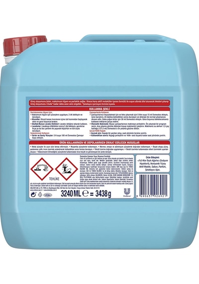 Domestos Okaliptüs Ferahlığı Yoğun Kıvamlı Çamaşır Suyu 3240 ML