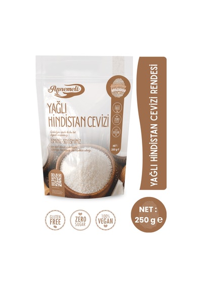 Yağlı Hindistan Cevizi Rendesi 250 Gr Rendelenmiş Hindistan Cevizi, Pasta, Kek Ve Tatlılar