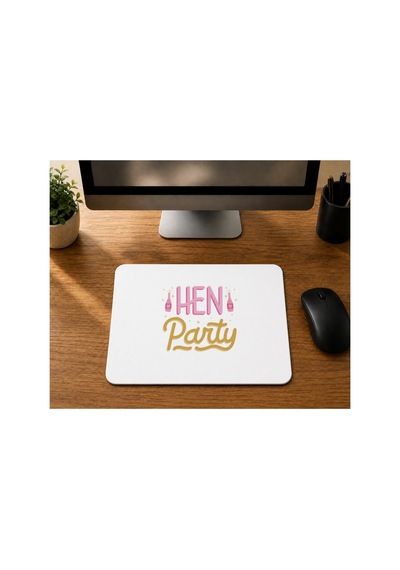 Hen Party Yazı Baskılı Mousepad Bilgisayar Altlığı