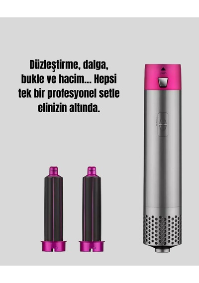 Seyahat Boyu Taşınabilir Profesyonel Saç Şekillendirici Set Pembe 38407426