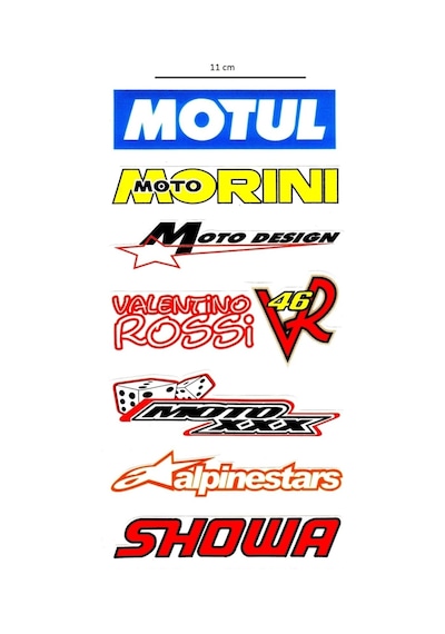 Sticker Çoklu Motul-oto Desıng-moto-showa Çoklu Sticker