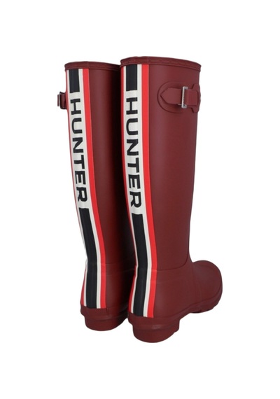 Hunter Original Tall Tri Colour Logo Boot 152 Bordo