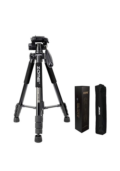 Q222 Profesyonel Tripod-monopod, Telefon Tutucu Ve Çanta li 152cm Maksimum Yükseklik