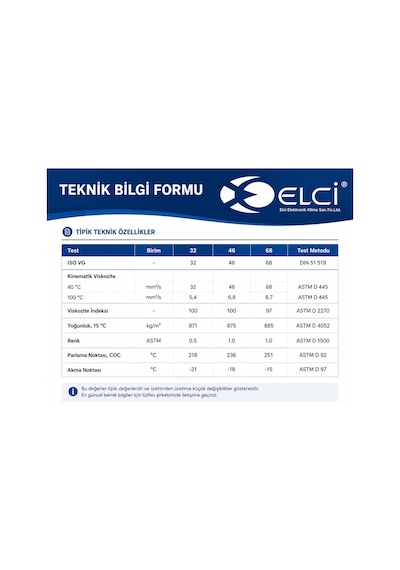 Vakum Pompaları İçin Özel Mineral Yağ 1 Lt.