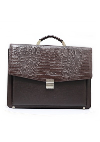 Abess Lüks Hakiki Deri Unisex Evrak Çantası - Timsah Baskılı Klasik İş Çantası - Omuz Askılı Laptop Çantası - Kahverengi Kahverengi - Koyu Kahverengi Abess Lüks Hakiki Deri Unisex Evrak Çantası - Timsah Baskılı Klasik İş Çantası - Omuz Askılı Laptop Çantası - Kahverengi Kahverengi - Koyu Kahverengi