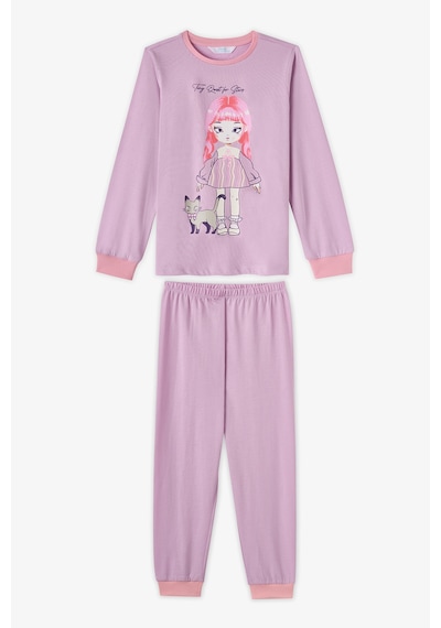 Penti Kız Çocuk Lila Starlit Friends Pamuklu Uzun Kollu 2li Pijama Takımı Penti Kız Çocuk Lila Starlit Friends Pamuklu Uzun Kollu 2li Pijama Takımı