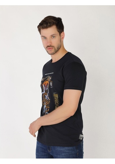 Roberto Cavalli Erkek Tshirt /M.Rob.0421.14022 -Lacivert