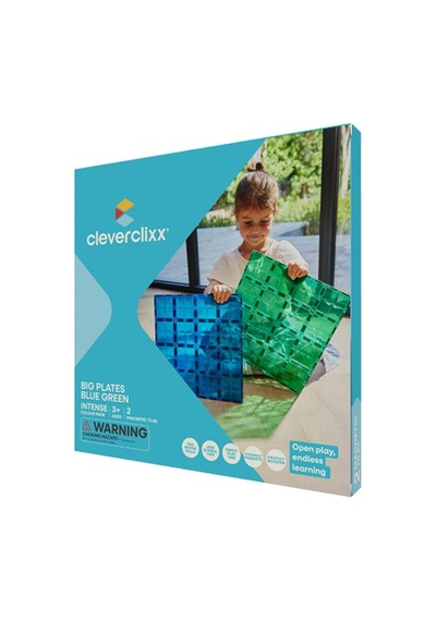 Cleverclixx Big Plates, 2 Parça - Mavi Ve Yeşil