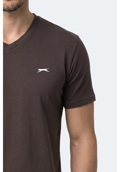 Slazenger Rıvaldo T Erkek Koyu Kahve Tişört Kahverengi