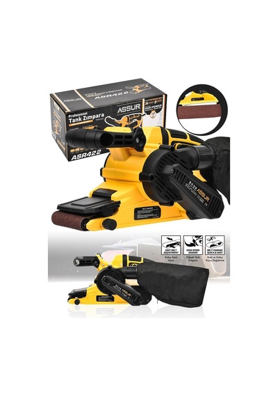 Assur Asr422 900w Elektrikli Vakumlu Tozsuz Cila Özellikli Tank Zımpara Makinesi