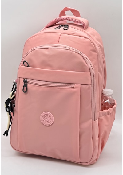 Çok Bölmeli Lüks Unisex Saten Suya Dayanıklı Kumaş Ortaokul Lise Okul Ve Sırt Çantası / 2300 Pudra Pembe