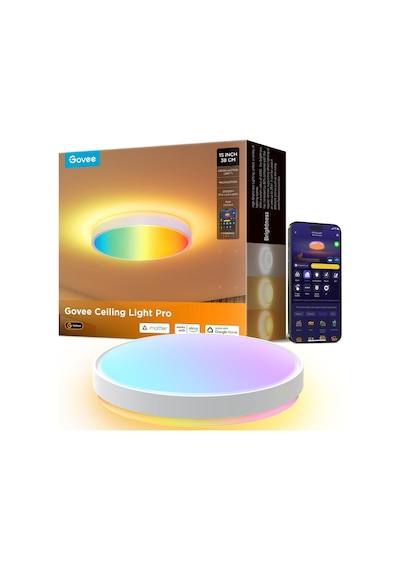 Govee Tavan Lambası Rgbıc 48,5w, Akıllı Led Tavan Işığı 4300lm Matter, Alexa Ve Google Assistant İle Uyumlu, Tavan Lambası Led Ø38cm Lamba Oturma Odası Yatak Odası İçin Arkadan Aydınlatmalı Kısılabilir Siyah Govee Tavan Lambası Rgbıc 48,5w, Akıllı Led Tavan Işığı 4300lm Matter, Alexa Ve Google Assistant İle Uyumlu, Tavan Lambası Led Ø38cm Lamba Oturma Odası Yatak Odası İçin Arkadan Aydınlatmalı Kısılabilir Siyah