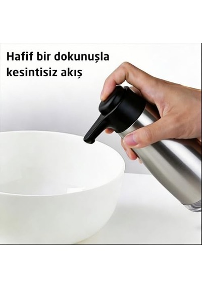 Tr Sense Touch Manuel Pompalı Sıvı Sabunluk Paslanmaz Çelik 450ml Şeffaf Seviye Bölmesi Parmak İzi Bırakma Diğer