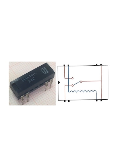 880-140-24V Reed Röle Tek Enversör Kontak 24Vdc 0.25A