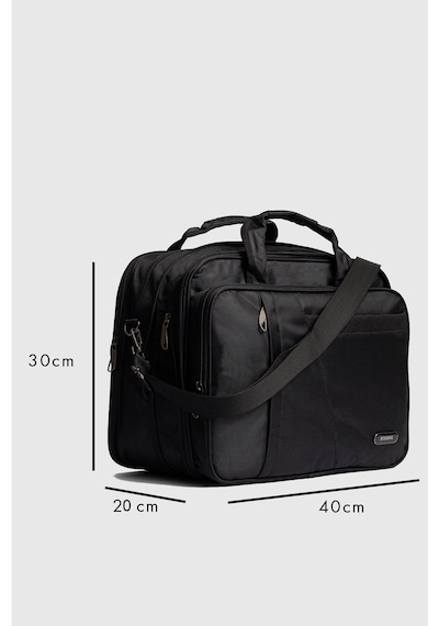 Strong Bag 15.6" İnç Körüklü Evrak Bilgisayar Notebook Laptop Çantası Kse02 Siyah Siyah
