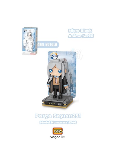Loz Micro Anime Serisi 1346 Modeli 251 Parça Dekoratif Oyuncak Yapım Seti Yapı Blok Fflz-1346