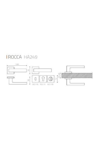 System Rocca Gold Branche Renk Kapı Kolu Ha249ro11 Gb