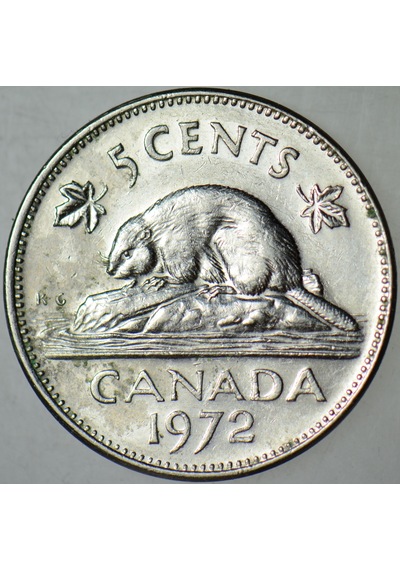 Kanada 5 Cent 1972 Kunduz-kraliçe Iı. Elizabeth 21,2 Mm.