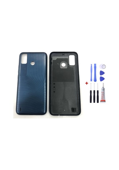Tecno Spark 6 Go Siyah Arka Cam Kapak Pil Kapağı Tamir Set B7000 Set Siyah