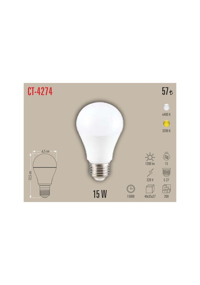 Ct-4274 15w Led Ampül Beyaz 5 Adet