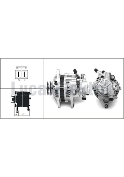 Lucas Lea0211 Alternatör Komple Mıtsubıshı L300 2.5l 4d56 8v P15 92-03 12v 65a Çift Kasnak - Vakumlu Md313939-mn137867-md366050 -