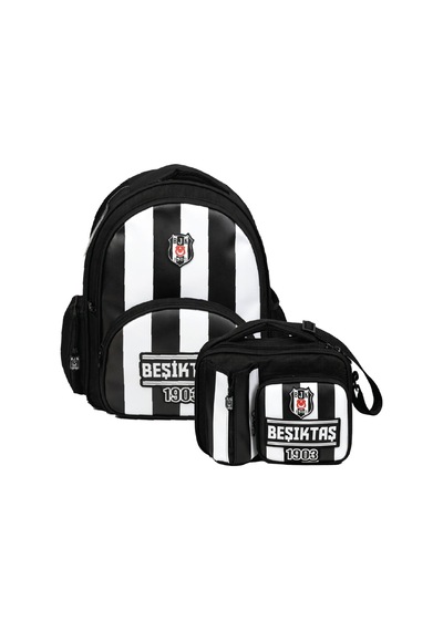 Beşiktaş Erkek Çocuk İlkokul Çantası Ve Beslenme Çantası Seti Beşiktaş 1903 Baskılı Siyah - Beyaz - Setbjk26357b Çok Renkli