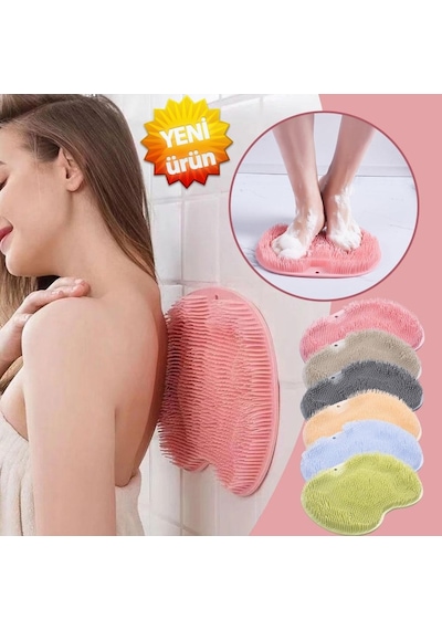 Vantuzlu Banyo Fırçası Masaj Pedi Sırt Ayak Kesesi Yıkama Aleti