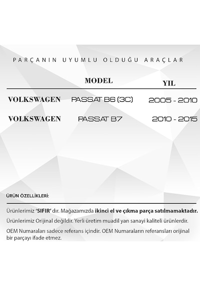 VW Passat için Model Sağ Sol Kapılar Kilit Demiri Braket