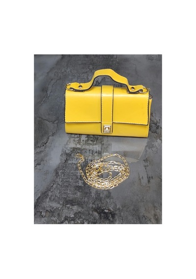 Names Bag Trend Model Lüks El, Omuz Ve Çapraz Kadın Çantası Sarı Sarı