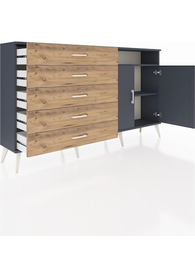 Arges Konsol 2 Raflı 5 Çekmeceli 2 Kapaklı 176x30x99 Antrasit-ant Antrasit-antrasit/çam Arges Konsol 2 Raflı 5 Çekmeceli 2 Kapaklı 176x30x99 Antrasit-ant Antrasit-antrasit/çam