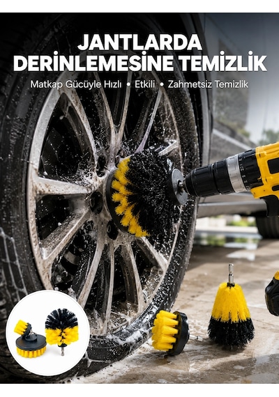 Plentifulderinlemesine Temizlik İçin Dayanıklı Kıllı Matkap Fırçası Başlığı