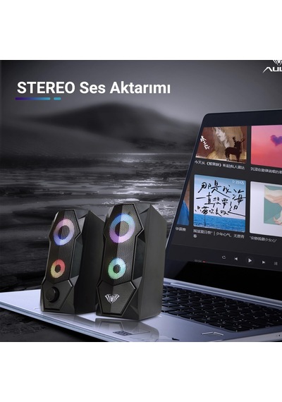 Lexroo N-301 10w Masaüstü Rgb Gaming Oyuncu Pc 1+1 Speaker Hoparlör