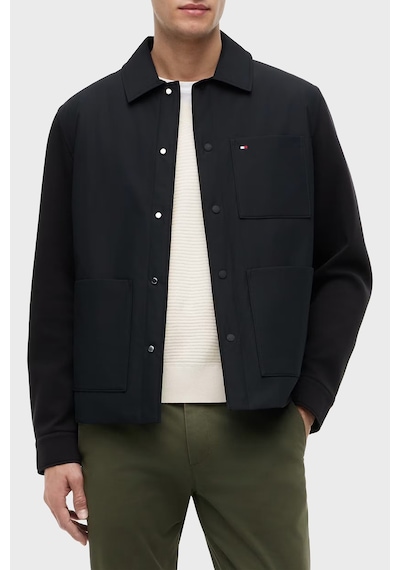 Tommy Hilfiger Pamuklu Klasik Yaka Çıtçıtlı Ceket Erkek Ceket Mw0mw43215 Bds Siyah