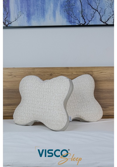 Visco Yastık Papillon Ortopedik Yastık Ergonomik Visco 45x50x15cm