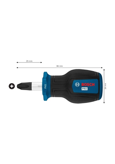 Bosch Yıldız Uçlu Topaç Tornavida Pro Ph3 X 25 Mm