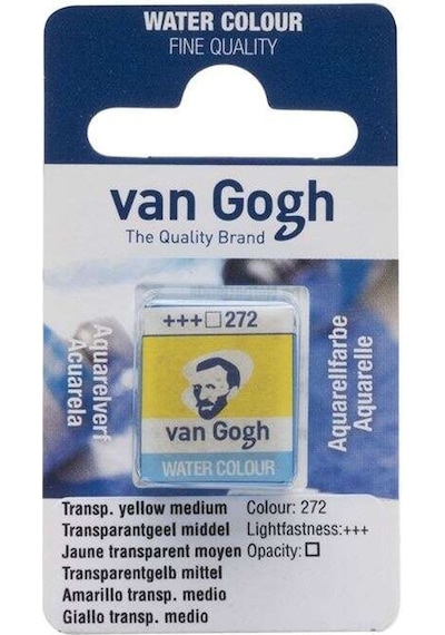 Talens Van Gogh Yarım Tablet Sulu Boya Transparent Yellow Medium 272 Standart