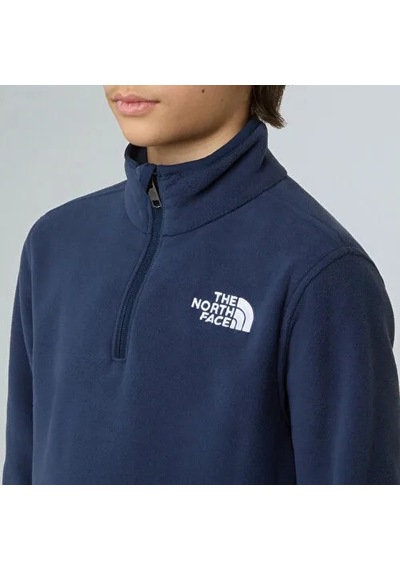 The North Face Teen Glacier 1/4 Zip Unisex Çocuk Polar Sweatshirt Nf0a8cvg8k21 Lacivert